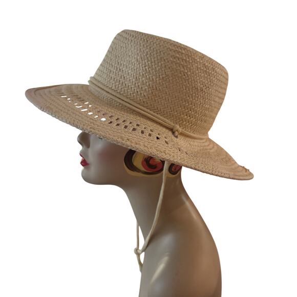 Biltmore x Madewell Straw Hat Packable Wide Brim Chin Strap Coastal Western main image 9